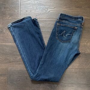 AG Women’s The Kiss Straight Leg Stylish Blue Women's Jeans Dark size 29R